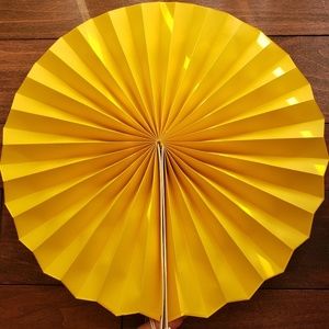 Yellow decorative fans